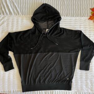 Women sportswear hoodie black see through size XL fit L perfectly trendy.